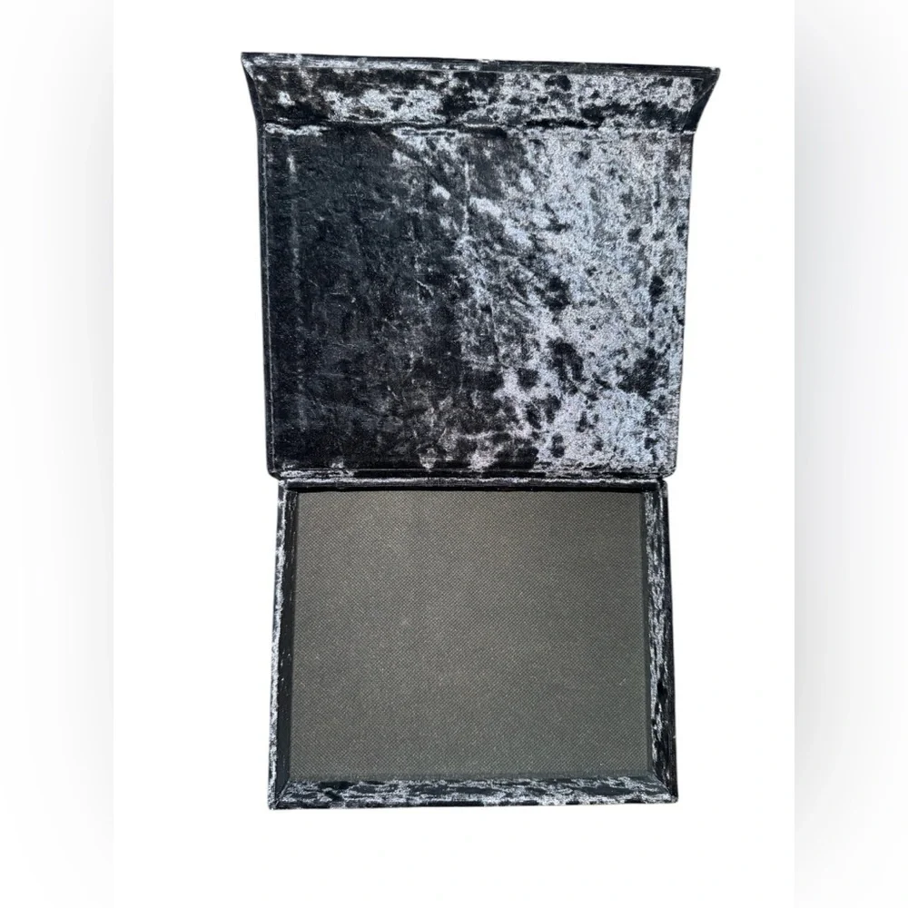 Gray Crushed Velvet Storage Box 8.5” x 7”
